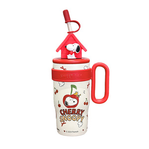 Mug isotherme Snoopy en acier inoxydable 316, grande capacité, pour étudiants, rentrée scolaire, avec design de dessin animé 3D - Product Image 3