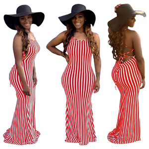 Fashion Striped Sexy <strong>Summer</strong> <strong>Dress</strong> <strong>Strappy</strong> Halter <strong>Dress</strong> Sexy Women <strong>Dress</strong> - Product Image 3
