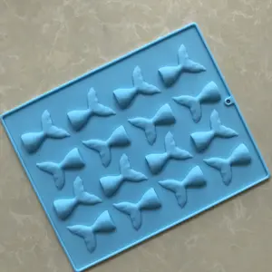 Moule à Fondant en queue de sirène en Silicone, 16 cavités, pour le chocolat et les bonbons, pour la décoration de gâteaux