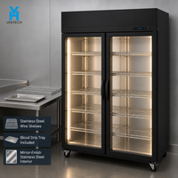Réfrigérateur de maturation de viande à température unique BSG1260 1000L, vitrine double porte à refroidissement par air pour stockage commercial de viande