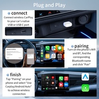CarPlay/Android 2-in-1 Lintas Batas, Kotak Adaptor ABS Nirkabel ke GPS Berkabel Model M2
