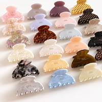 Newyeah Vente en gros de pinces à cheveux en acétate de cellulose multicolores avec logo personnalisé, 6,8 cm, accessoires pour cheveux pour femmes