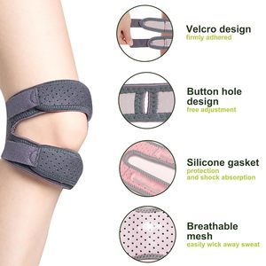 Sangle de soutien du tendon rotulien antidérapante, soulagement de la douleur au genou, sangle de genou réglable pour la course à pied, le football, le basketball - Product Image 5