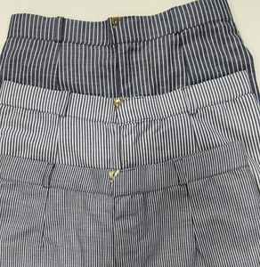 Pantalon en lin rayé pour femme, confortable, respirant, coupe droite, décontracté, pour le bureau, élégant, léger, pour tous les jours - Product Image 3