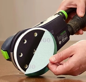 แผ่นขัดเซอร์โคเนีย AO สีเขียวขนาด5นิ้ว125มม. 8รูตะขอและห่วงแผ่นกระดาษทรายแห้งแผ่นขัดสำหรับขัดสีตัวถังรถ - Product Image 2