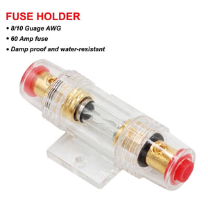 AGU-60A Glassicherungsröhre 10x38mm |   Hochleistungs-Kupfer-Auto-<span class=keywords><strong>Audio</strong></span>-Sicherung mit Kabel |   Transparente Flugzeugbasis für Leistungsverstärker - Product Image 3