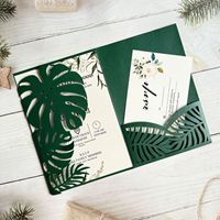 Cartes d'invitation de mariage Forest Hollow, minimalistes, fraîches, artistiques, cartes de vœux, cartes de bénédiction, papier écologique, personnalisées