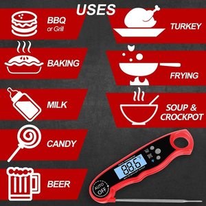 Top Seller Stainless Steel <b>Foldable</b> Probe Kitchen <b>BBQ</b> Grill Digital Food Meat Thermometer With Backlight for Cooking - Product Image 2