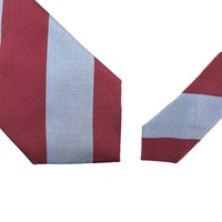 Cravate personnalisée pour hommes en gros de Chine Bonne chance Cravate d'affaires bleu poussiéreux bordeaux Jacquard tissé 100% Repp soie rayure Cravate pour hommes