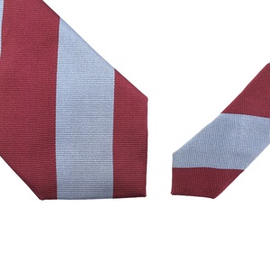 Cravate personnalisée pour hommes en gros de Chine Bonne chance Cravate d'affaires bleu poussiéreux bordeaux Jacquard tissé 100% <span class=keywords><strong>Repp</strong></span> soie rayure Cravate pour hommes - Product Image 3