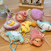 En gros, Porte-clés pendentifs mignons et amusants en peluche, thème fruits de mer et vie marine (coquillage), petits, pour sacs, souvenirs touristiques créatifs