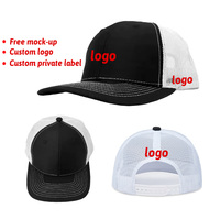 Casquette de camionneur classique à 6 panneaux Richardson avec logo personnalisé, réglable, unie, 112, avec dos en maille