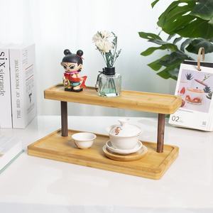 Bureau en bois <span class=keywords><strong>Lego</strong></span> poupée rack cosmétiques parfum étagère <span class=keywords><strong>de</strong></span> <span class=keywords><strong>rangement</strong></span> solide double gâteau dessert présentoir pour chambre salon - Product Image 2