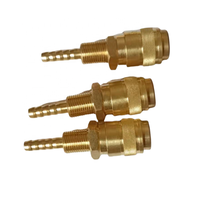 Adaptateur de gaz refroidi à l'eau en laiton bleu rouge de 8mm raccord rapide pour prise de torche de soudage TIG MIG MAG