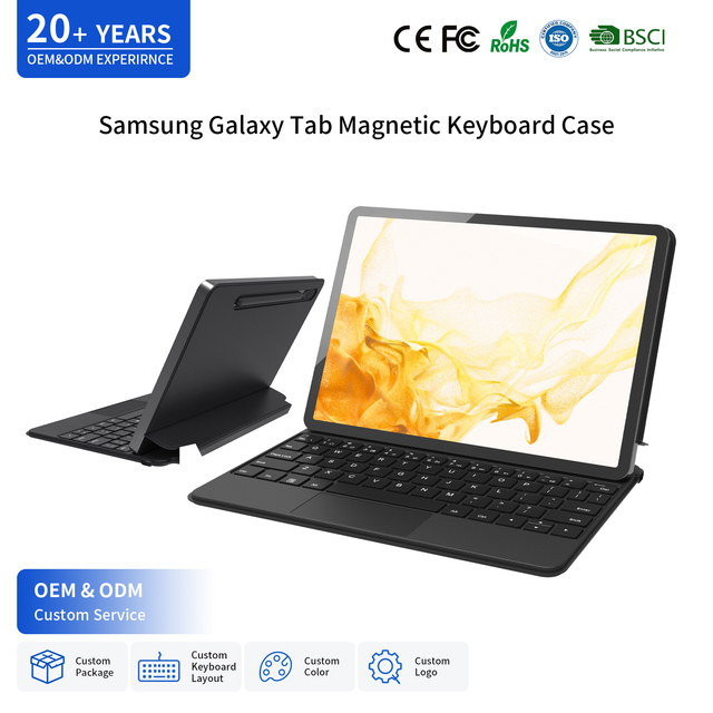 Laptop Style Keyboard Case for Samsung Galaxy Tab S8 S9 11 Inch with Touchpad Wireless Magnetic Stand