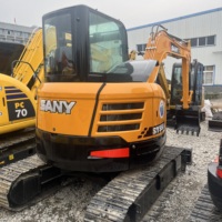 Oferta Especial: Miniexcavadora Compacta Usada SANY SY55U de 5T, Excavadora Hidráulica de Orugas con Cucharón Reforzado