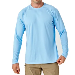 Sun-Protective Clothing Fishing Shirts UV Protection Quick Dry Mens Running T Shirts Custom Printing Clothing Manufacturer