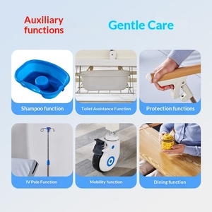 Cama de enfermería manual extra ancha <span class=keywords><strong>para</strong></span> ancianos, residencias de ancianos, pacientes paralizados, personas enfermas, con giro de piernas completo - Product Image 3
