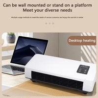 Mini ventilateur électrique mural sans lame ventilateur d'été à distance chauffage d'hiver 2000W affichage numérique haute puissance souffleur d'air chaud chronométré