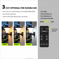 Lampe solaire LED d'extérieur OEM au design diamant, IP65, télécommande, intensité variable CCT, 1000lm, 3600mAh, montage mural décoratif