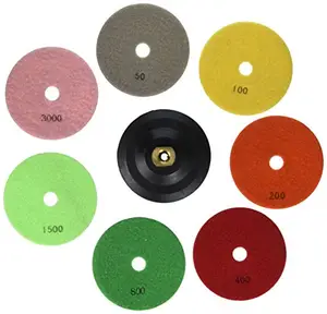 Reçine parlatma diski 4 inç 5 inç islak esnek parlatma pedleri taş aşındırıcı parlatma araçları 10 adet