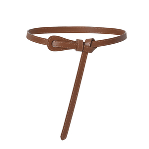 Nouvelle <span class=keywords><strong>ceinture</strong></span> <span class=keywords><strong>fine</strong></span> en <span class=keywords><strong>cuir</strong></span> de vachette pour <span class=keywords><strong>femme</strong></span> avec boucle en cuivre, style rétro élégant, spécial transfrontalier - Product Image 4