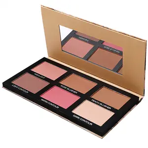 ขายส่งเครื่องสำอางค์แต่งหน้า 6 สี contour blusher palette แต่งหน้า blush kit