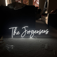 Dropshipping neón personalizado letrero de neón logotipo Led luz letra acrílico Rgb para tienda de negocios salón tienda