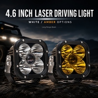 Projecteur LED laser 4,6 pouces 10-30V blanc ambre, lampe de conduite auxiliaire longue portée pour 4x4, pick-up, VTT, UTV