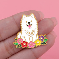 Bros Pin Lucu Motif Anjing Rubah Hitam, Enamel Lunak, Cetak UV, Lapisan Antik, Tanpa Minimum Pemesanan, untuk Pakaian dan Tas Ransel