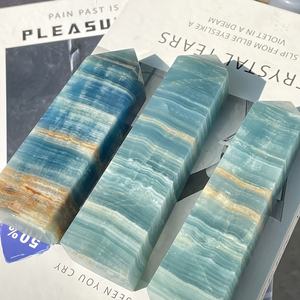 Wholesale Eco-Friendly Natural Kyanite Square <b>Tower</b> Healing Fengshui Gemstone Room Gift Carved Crafts of Other <b>Crystal</b> Arts - Product Image 4