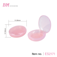 Vente en gros emballage personnalisé Crean Blush Récipient vide vide de forme ovale 38MM pour blush rose transparent