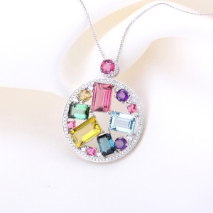 Las mujeres al por mayor de la India ronda collar de la joyería lujo lindo collar de encanto - Product Image 3