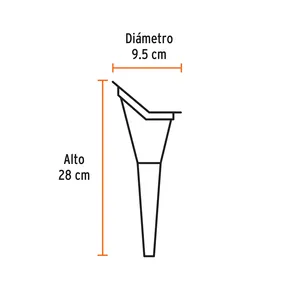 BOX 6 Embudo de plástico de 250 ml, cuello rígido, TRUPER - Product Image 3
