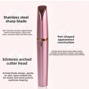 Depiladora y Recortadora de Cejas 2 en 1 Eléctrica EMS de Acero Inoxidable, Depiladora Facial Indolora para Mujeres - Product Image 5