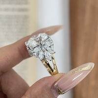 Bague de fiançailles classique unisexe en or massif 14K 18K avec diamant de laboratoire rond de 5ct 10ct certifié IGI, couleur D