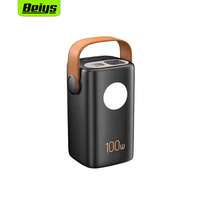 Batterie externe 100W avec logo personnalisé, affichage numérique, sortie Type C, charge rapide, 60000mAh pour ordinateur portable, support de chargeur portable