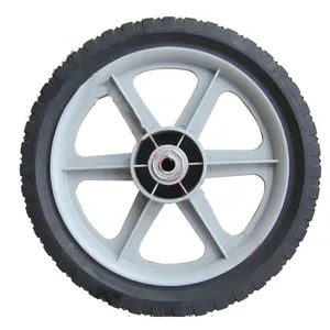 14x1.75 Semi solid rubber wheels 14 inch baby carriage and bicycle lawn mower plastic wheels