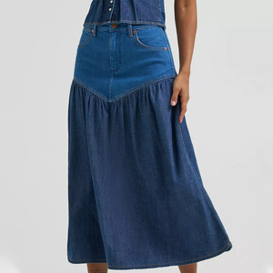 Jupe en jean pour femme de qualité supérieure avec poches latérales, nouvelle collection, tenue décontractée, prix abordable, jupes pour femme en promotion - Product Image 1
