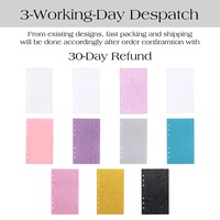 Hongbo Meilleure vente A6 PVC Budget classeur/Album Photo/Agenda planificateur couvre avec des anneaux dorés/noirs disponibles