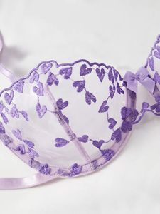 Conjunto de 2 Piezas de Lencería Sexy Bordada con Amor <span class=keywords><strong>para</strong></span> <span class=keywords><strong>Mujer</strong></span>, Transparente con Aros y Malla, Novedad - Product Image 6