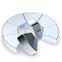 Aimant en néodyme Couplage BLDC Ventilateur de plafond Aimant de puissance en zinc galvanisé Application industrielle Service de traitement de flexion