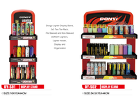 Présentoir à Briquets et Cigarettes Personnalisable 2026 – Support Lumineux Coloré à 3 Niveaux en Acrylique pour Briquets et Cigares – Grande Vente