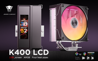 Refroidisseur de processeur LCD Jungle Leopard K400 avec écran personnalisable de 2,99 pouces, éclairage ARGB, roulement fluide, fonctionnement silencieux à 30 dBA, cuivre, 65 CFM