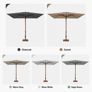 Sombrilla para Exteriores Resistente a la Intemperie, Estructura de Aluminio Grueso, Sistema de Bloqueo con Pasador de Resorte, Toldo para Terraza - Product Image 6