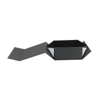 Boîte en papier recyclé avec revêtement Uv noir, emballage cadeau, fermeture magnétique pliable, Logo personnalisé, boîte en papier pour chaussures