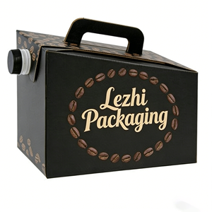 Kotak Kopi Bawa Pulang Custom Cater <span class=keywords><strong>Tek</strong></span> 160 oz dari Kertas Hitam, Wadah Kopi Panas, Kotak Kemasan Kopi dengan Katup Dispenser Cairan - Product Image 6