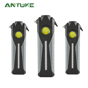 Martillo de Emergencia Antuke con Linterna LED, 3 Piezas, Plástico Negro, Luz de Trabajo COB de Alta Intensidad con Imán para Seguridad Vehicular - Product Image 1