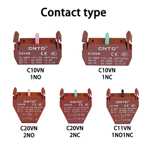 CNTD c2snk ROTARY Selector push button chuyển tự-đặt lại latching bắt đầu 22 Mét 16A 250VAC kim loại & nhựa - Product Image 3