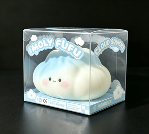 Custom Printed Clear PVC Folding Hang <b>Box</b> For Squishy Stress Relief Toy Packaging gift Retail <b>display</b> packaging - Product Image 2